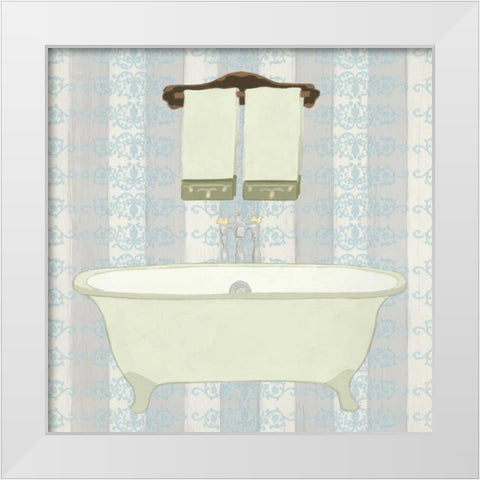 Riviera Bath I White Modern Wood Framed Art Print by Vision Studio