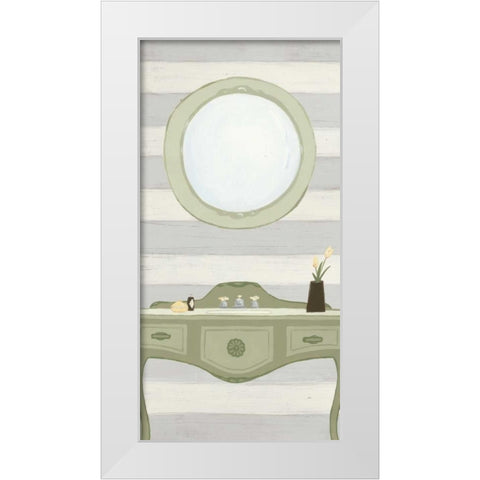 Riviera Bath IV White Modern Wood Framed Art Print by Vision Studio