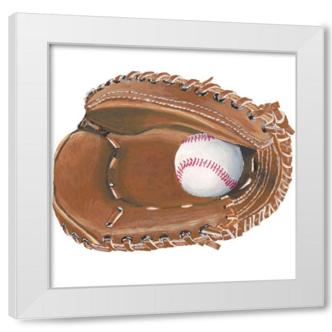 Sporting V White Modern Wood Framed Art Print by McCavitt, Naomi