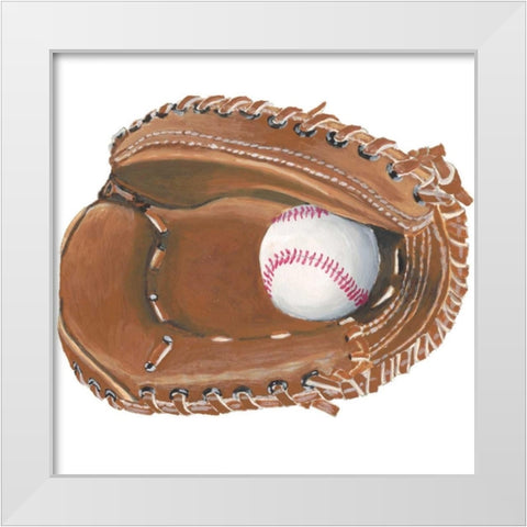 Sporting V White Modern Wood Framed Art Print by McCavitt, Naomi