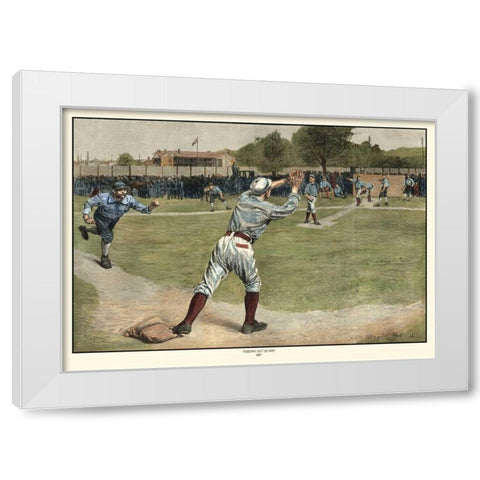 Thrown out on 2nd 1887 White Modern Wood Framed Art Print by Gaul