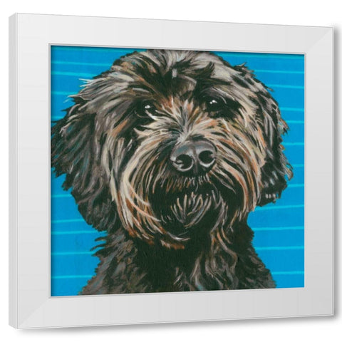 Dlynns Dogs - Mini White Modern Wood Framed Art Print by Roll, Dylnn