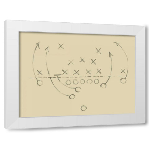 Playbook III White Modern Wood Framed Art Print by Harper, Ethan