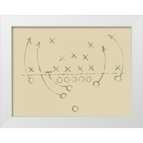 Playbook III White Modern Wood Framed Art Print by Harper, Ethan