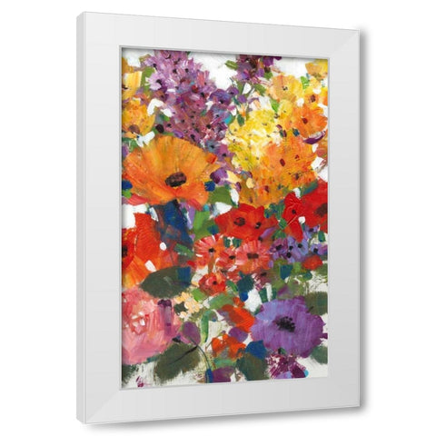 Fresh Floral I White Modern Wood Framed Art Print by OToole, Tim