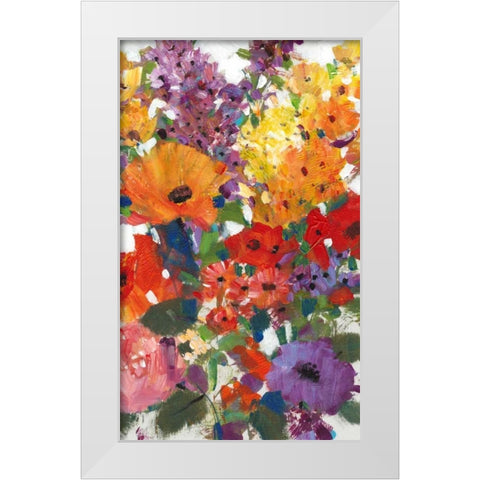 Fresh Floral I White Modern Wood Framed Art Print by OToole, Tim