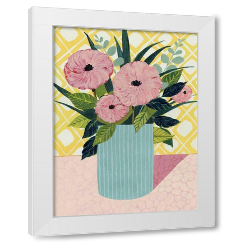 Retro Bouquet I White Modern Wood Framed Art Print by Popp, Grace