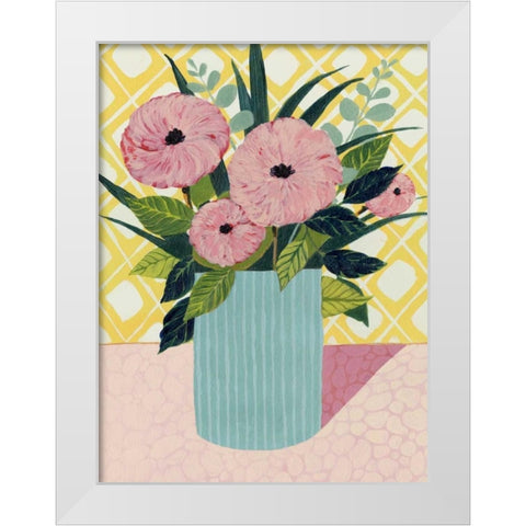 Retro Bouquet I White Modern Wood Framed Art Print by Popp, Grace