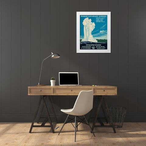 See America I White Modern Wood Framed Art Print by Studio W