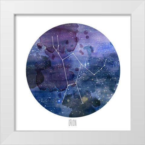 Constellation-Orion White Modern Wood Framed Art Print by McCavitt, Naomi