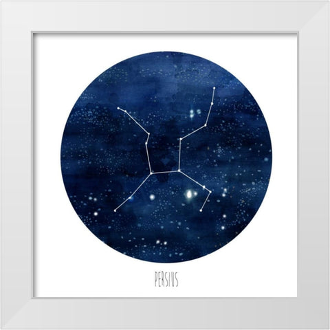 Constellation-Persius White Modern Wood Framed Art Print by McCavitt, Naomi