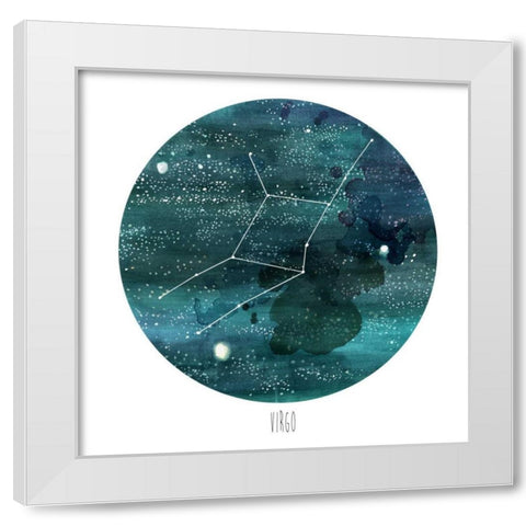 Constellation-Virgo White Modern Wood Framed Art Print by McCavitt, Naomi