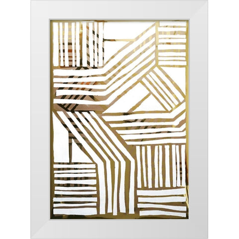 Nokomis I White Modern Wood Framed Art Print by Stramel, Renee W.
