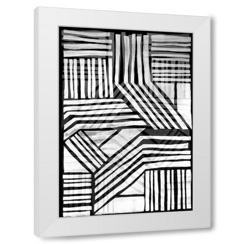 Nokomis II White Modern Wood Framed Art Print by Stramel, Renee W.
