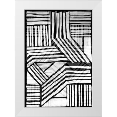 Nokomis II White Modern Wood Framed Art Print by Stramel, Renee W.