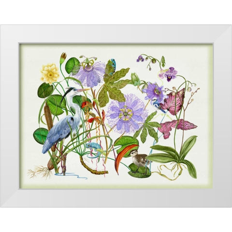 Mesmerize White Modern Wood Framed Art Print by Wang, Melissa