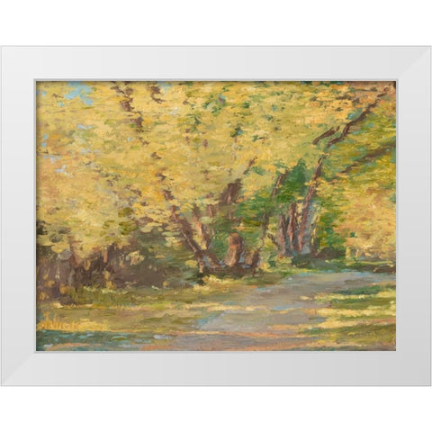 Fall Path I White Modern Wood Framed Art Print by Harper, Ethan