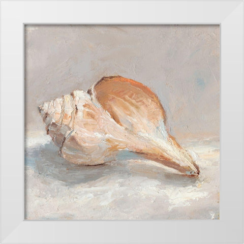 Impressionist Shell Study III White Modern Wood Framed Art Print by Harper, Ethan