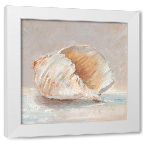 Impressionist Shell Study IV White Modern Wood Framed Art Print by Harper, Ethan