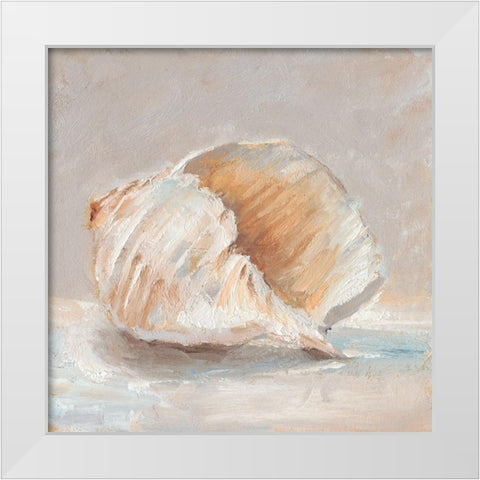 Impressionist Shell Study IV White Modern Wood Framed Art Print by Harper, Ethan
