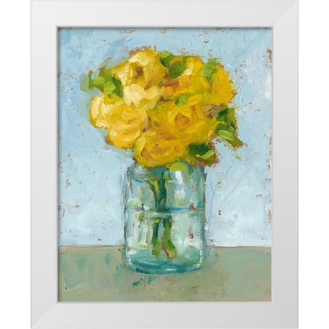 Impressionist Floral Study III White Modern Wood Framed Art Print by Harper, Ethan