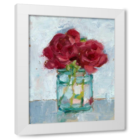 Impressionist Floral Study IV White Modern Wood Framed Art Print by Harper, Ethan