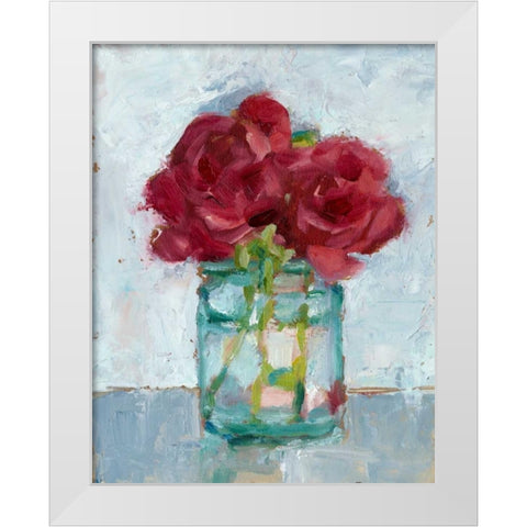Impressionist Floral Study IV White Modern Wood Framed Art Print by Harper, Ethan