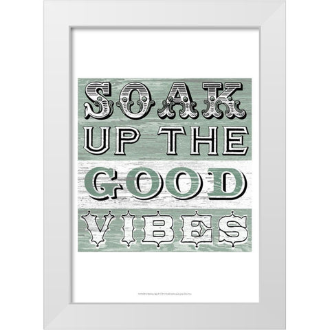 Bathtime Sign II White Modern Wood Framed Art Print by Vess, June Erica