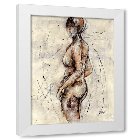 Mystique III White Modern Wood Framed Art Print by Douglass, Farrell