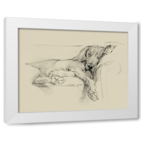Dog Days I White Modern Wood Framed Art Print by Harper, Ethan