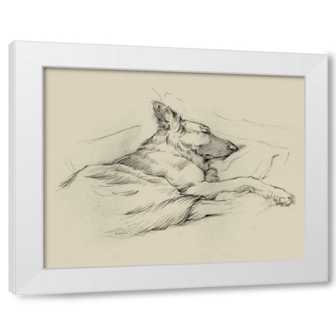 Dog Days IV White Modern Wood Framed Art Print by Harper, Ethan