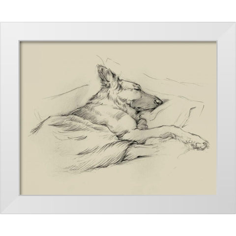 Dog Days IV White Modern Wood Framed Art Print by Harper, Ethan