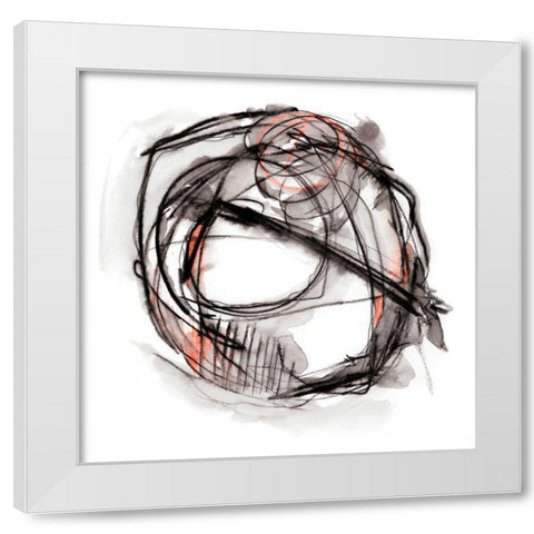 Custom Bumble Bee Flight I White Modern Wood Framed Art Print by Harper, Ethan