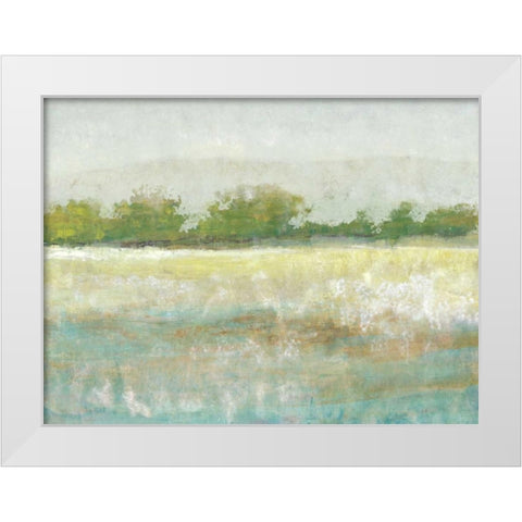 Spring Treeline II White Modern Wood Framed Art Print by OToole, Tim