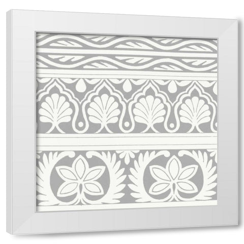 Ornamental Detail II White Modern Wood Framed Art Print by Vision Studio