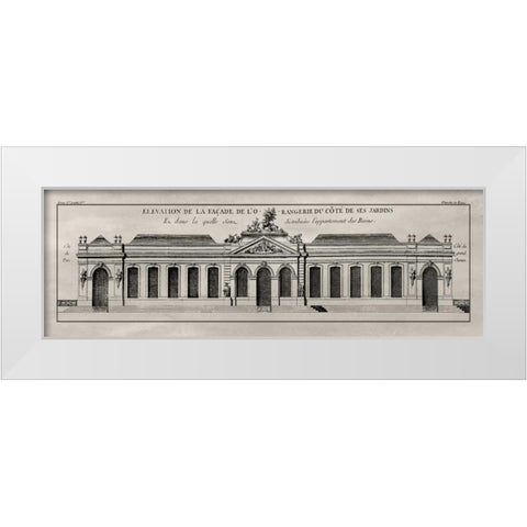 Elevation De La Facade I White Modern Wood Framed Art Print by Vision Studio