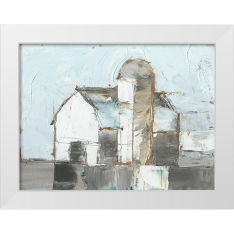 Barn and Silo I White Modern Wood Framed Art Print by Harper, Ethan