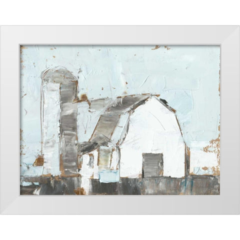 Barn and Silo II White Modern Wood Framed Art Print by Harper, Ethan