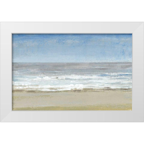 Beach Walking Day I White Modern Wood Framed Art Print by OToole, Tim