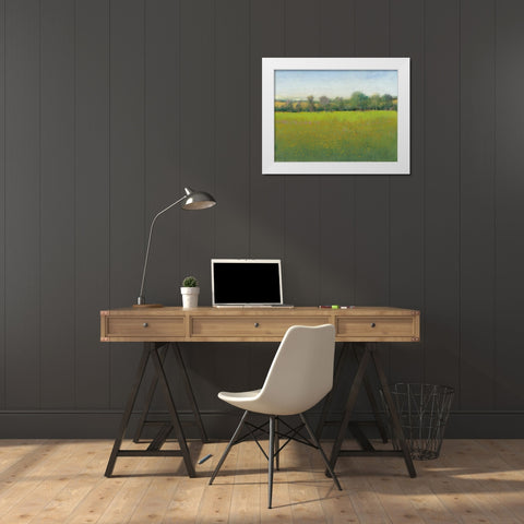Verdant Countryside I White Modern Wood Framed Art Print by OToole, Tim