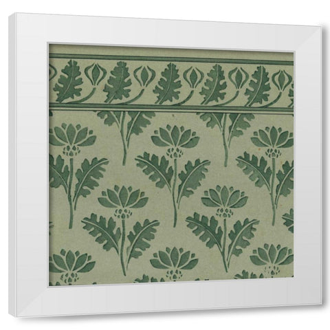 Nouveau Textile Motif VII White Modern Wood Framed Art Print by Vision Studio