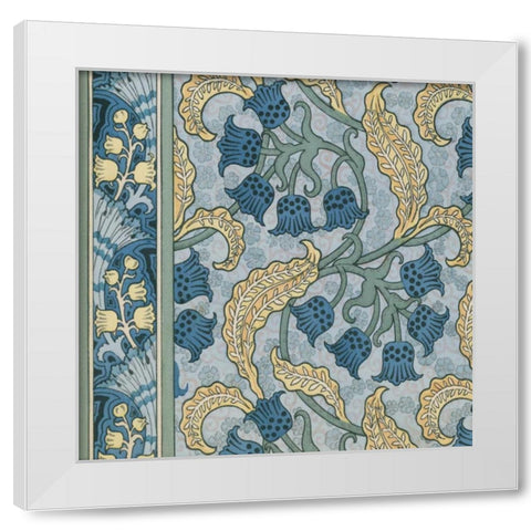 Nouveau Textile Motif VIII White Modern Wood Framed Art Print by Vision Studio