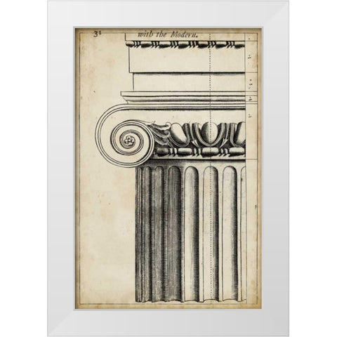 Architectural Composition I White Modern Wood Framed Art Print by Vision Studio