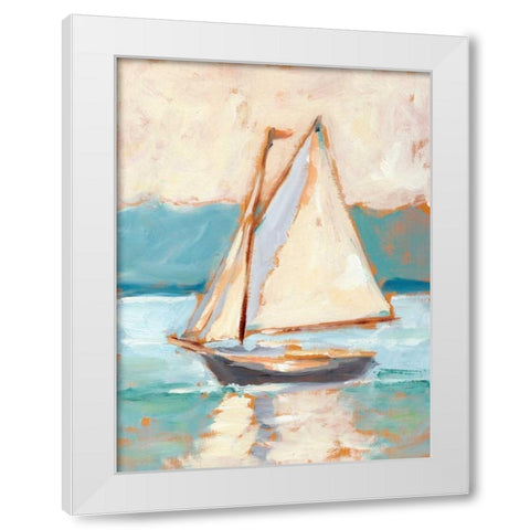Contemporary Yacht I White Modern Wood Framed Art Print by Harper, Ethan