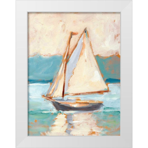 Contemporary Yacht I White Modern Wood Framed Art Print by Harper, Ethan