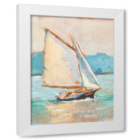 Contemporary Yacht II White Modern Wood Framed Art Print by Harper, Ethan