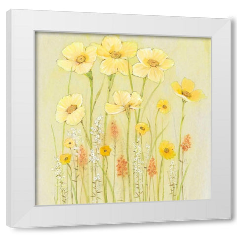Soft Spring Floral I White Modern Wood Framed Art Print by OToole, Tim