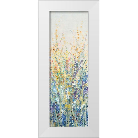 Wildflower Panel I White Modern Wood Framed Art Print by OToole, Tim