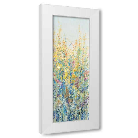 Wildflower Panel III White Modern Wood Framed Art Print by OToole, Tim
