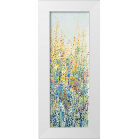 Wildflower Panel III White Modern Wood Framed Art Print by OToole, Tim